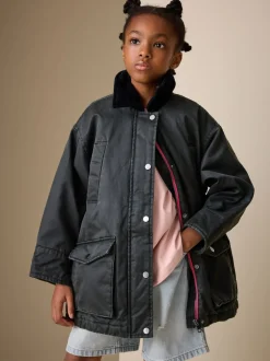 Next Noir - Veste cirée en fausse (5-14ans) Discount