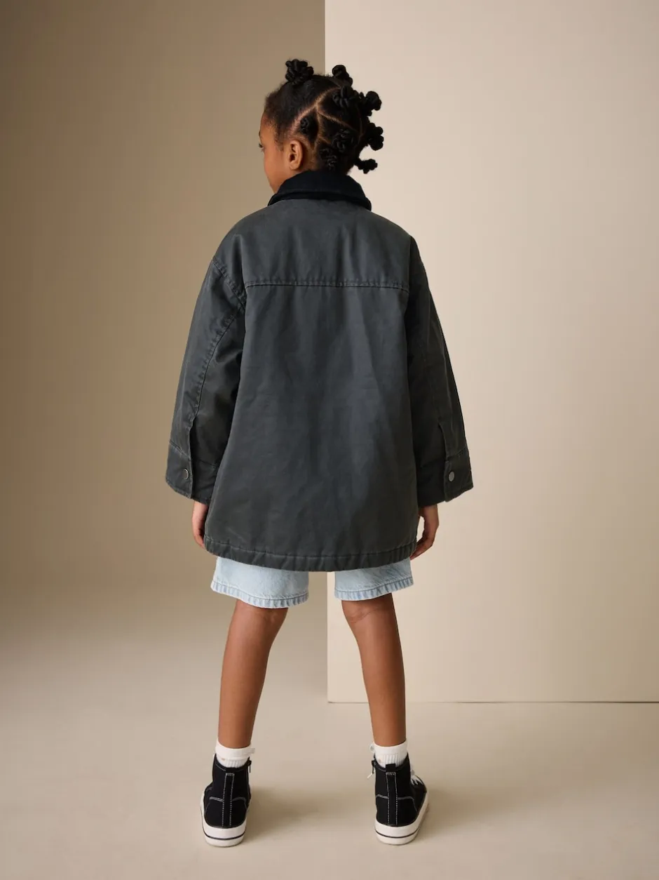 Next Noir - Veste cirée en fausse (5-14ans) Discount