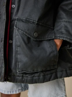 Next Noir - Veste cirée en fausse (5-14ans) Discount