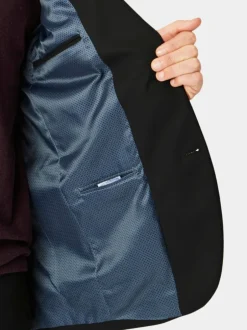 Brook Taverner Noir - Veste de costume lavable à coupe ajustée Clearance