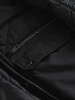 Next Noir - Veste de motard Diamond Quilted Résistante à la douche