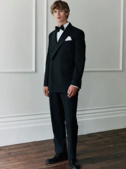 Next Noir - Veste de smoking double boutonnage en laine 100Signature Nova Fides