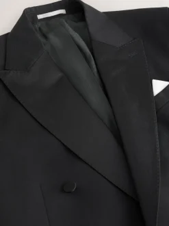 Next Noir - Veste de smoking double boutonnage en laine 100Signature Nova Fides