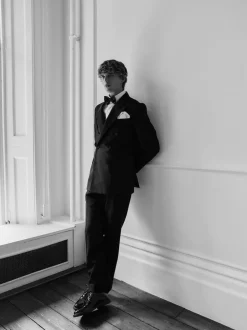 Next Noir - Veste de smoking double boutonnage en laine 100Signature Nova Fides