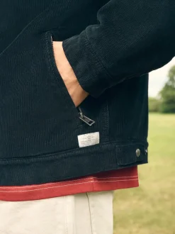 Next Noir - Veste doublée en velours côtelé et en peau de mouton Best