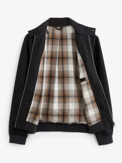 Next Noir - Veste Harrington à doublure Imperméable À carreaux Discount