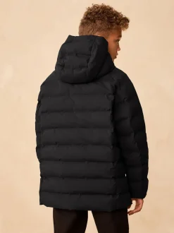 Next Noir - Veste imperméable à capuche de poids moyen (3-17ans)