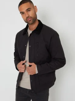 Threadbare Noir - Veste légère en sergé Outlet