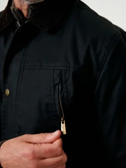 Saltwell Noir - Veste à col en velours côtelé ciré Best