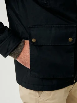 Saltwell Noir - Veste à col en velours côtelé ciré Best