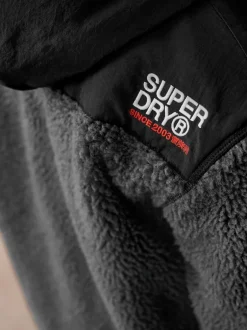 Superdry - Veste zippée et imitation peau de mouton Noir Discount