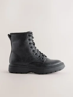 Next Noir - Warm Lined À lacets Ankle Bottes Hot