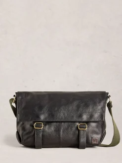 White Stuff Noir - Teddy Leather Messenger Bag Clearance