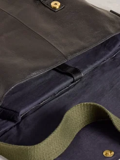 White Stuff Noir - Teddy Leather Messenger Bag Clearance