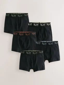 Next Noir avec ceinture Grafitti - Lot de 5 boxers (1.5-16ans) Noir avec ceinture Next Grafitti Outlet
