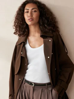 Next - Ceinture fine en cuir Noir avec Or Online