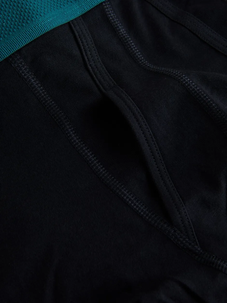 Next - Lot de 4 - Boxers Signature A-Fronts Noir avec taille colorée Discount