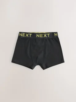 Next - Lot de 5 boxers (1.5-16ans) Noir avec taille de couleur contrastante Clearance