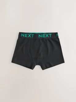 Next - Lot de 5 boxers (1.5-16ans) Noir avec taille de couleur contrastante Clearance