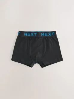 Next - Lot de 5 boxers (1.5-16ans) Noir avec taille de couleur contrastante Clearance