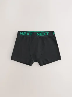 Next - Lot de 10 boxers (1.5-16ans) Noir avec taille de couleur contrastante Outlet