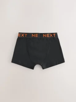 Next - Lot de 10 boxers (1.5-16ans) Noir avec taille de couleur contrastante Outlet