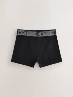 Next - Lot de 5 boxers (1.5-16ans) Noir avec taille grise Outlet