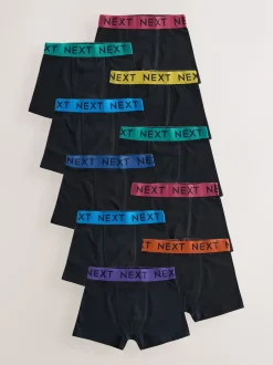 Next - Lot de 10 boxers (1.5-16ans) Noir avec taille universitaire