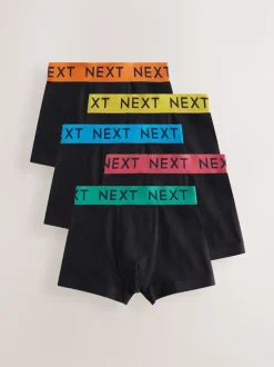 Next - Lot de 5 boxers (1.5-16ans) Noir avec taille universitaire Online