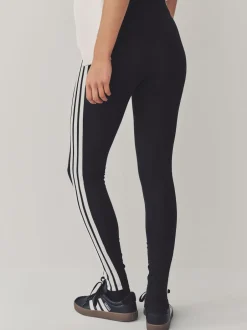 adidas - Leggings Essentials en coton à 3 bandes Noir blanc Online