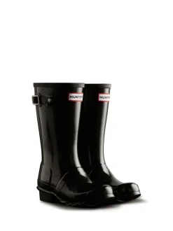 Hunter Noir brillant - Big Kids Original Wellies Online