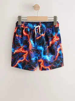 Next - Shorts de bain imprimés (3-16yrs) Noir éclair Outlet