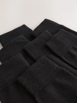 Next - Lot de 7 - Chaussettes riches en coton pour homme Noir Couleur Ombre Hot