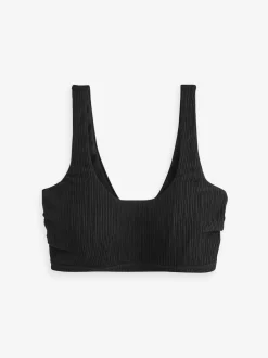 Next Noir côtelé - Haut de bikini DD+ câblé court Sale