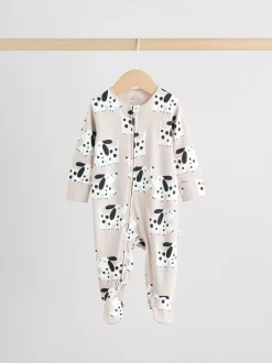 Next - Lot de 3 dors-bien bébé zippés (0-2ans) Noir et blanc à motif chien Sale