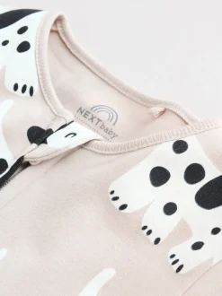 Next - Lot de 3 dors-bien bébé zippés (0-2ans) Noir et blanc à motif chien Sale