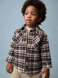 Next Noir et blanc - Veste-chemise à carreaux doublée de peau de mouton (3mois7ans) Online