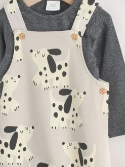 Next Noir et blanc chien - Ensemble salopette et body bébé en jersey (0 mois-2 ans) Online