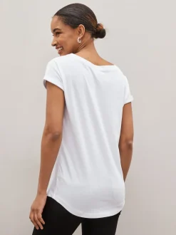 Next noir et blanc rayé - Lot de 3 T-shirts à manches courtes 100 % coton Discount