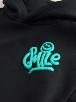 Next Noir et gris imprimé - Ensemble Jogging à capuche et charpentier (3mths-7yrs)