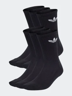 adidas - Lot de chaussettes originals Trefoil Col Rond Chaussettes 6 Noir foncé Online