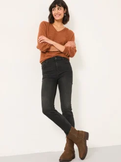 Fat Face Noir lavé - FatFace Slim Jeans Sale