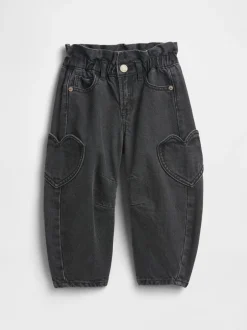 Gap Noir lavé - Paperbag Horseshoe Jean (6mois-5ans) (6mois-5ans) Outlet