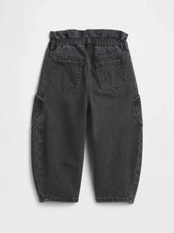 Gap Noir lavé - Paperbag Horseshoe Jean (6mois-5ans) (6mois-5ans) Outlet