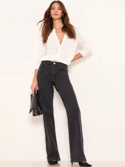 Lipsy Noir lavé - Jeans Ample Online