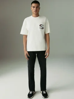 Next - Slim Fit (Slim Fit) - Jeans stretch de confort Noir lavé Hot