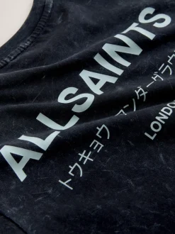 smALLSAINTS - T-shirt oversize en Coton à Col rond Noir lavé Discount