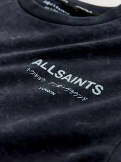 smALLSAINTS - T-shirt oversize en Coton à Col rond Noir lavé Discount