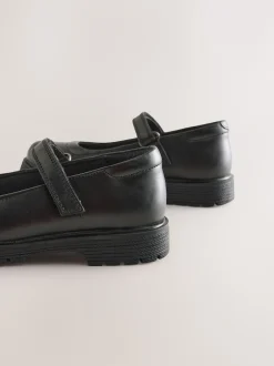 Next Noir mat - Chaussures babies d'école en cuir à semelle épaisse Discount
