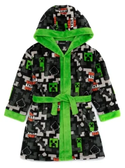 Vanilla Underground - Peignoir unisexe en polaire pour enfant Noir Minecraft Sale
